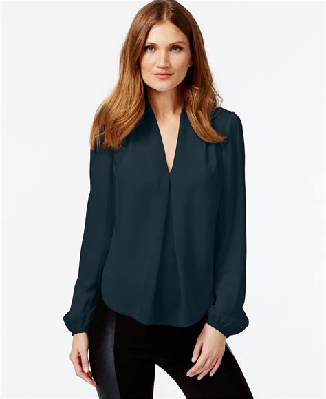 amazon michael kors long sleeve blouse 100 cotton|Long Sleeve Michael Kors .